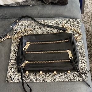 Rebecca Minkoff Black Mini 5 Zip Crossbody